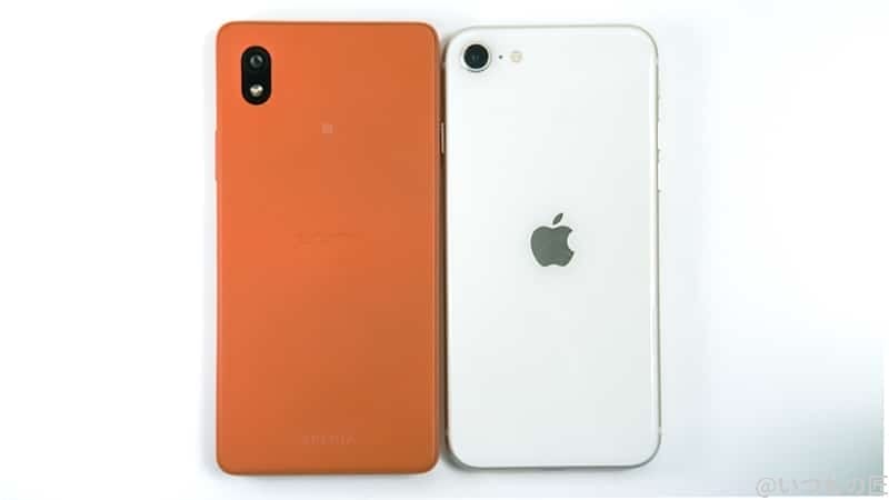Xperia ACE Ⅲ と iPhone SE 第3世代のサイズ比較